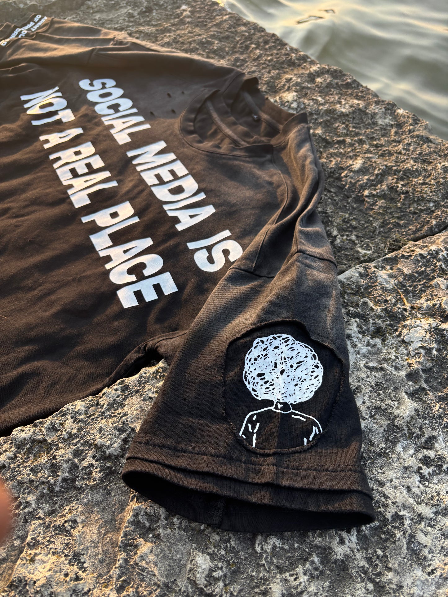 Oversized double collar shirt