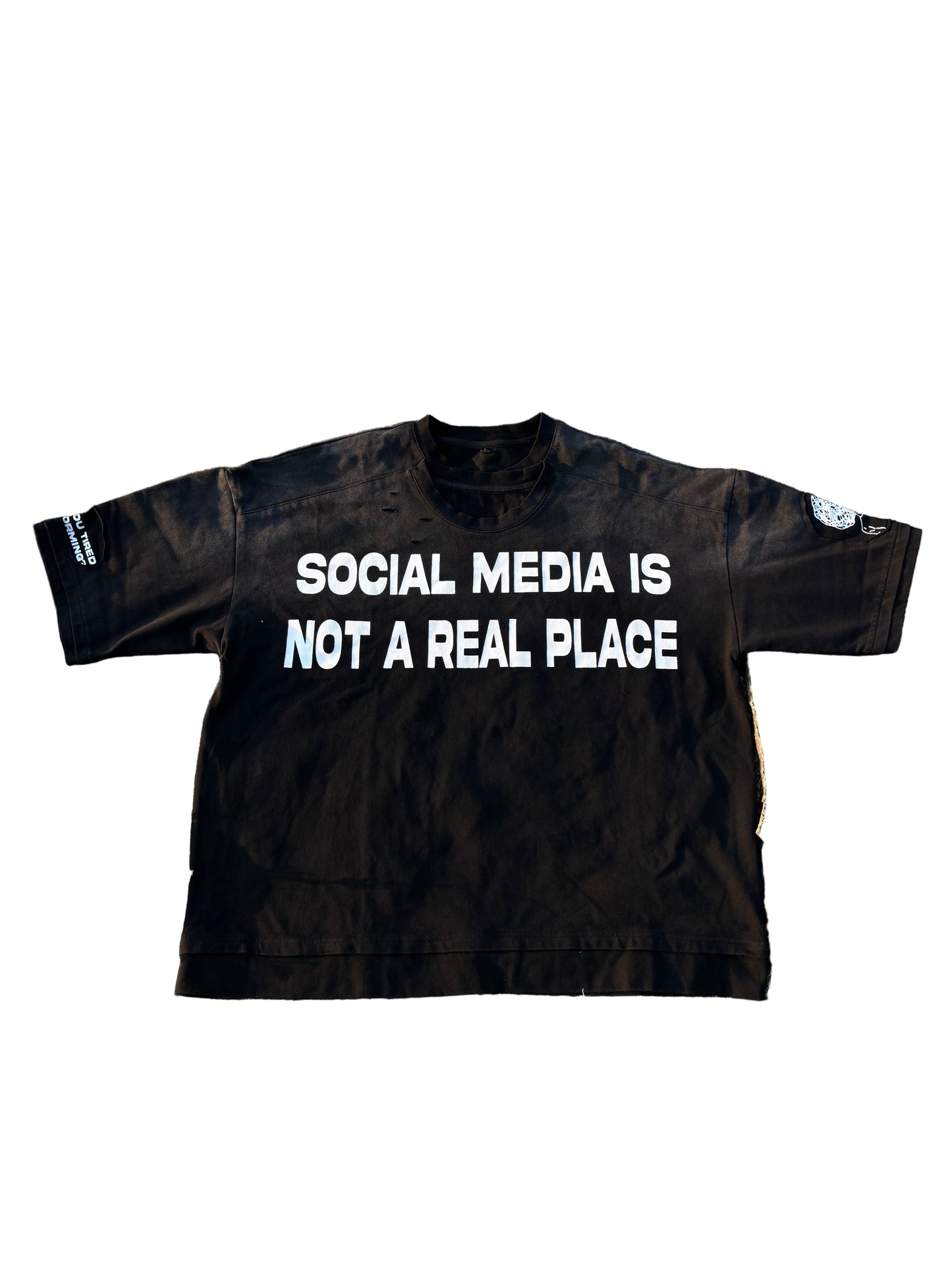 Oversized double collar shirt