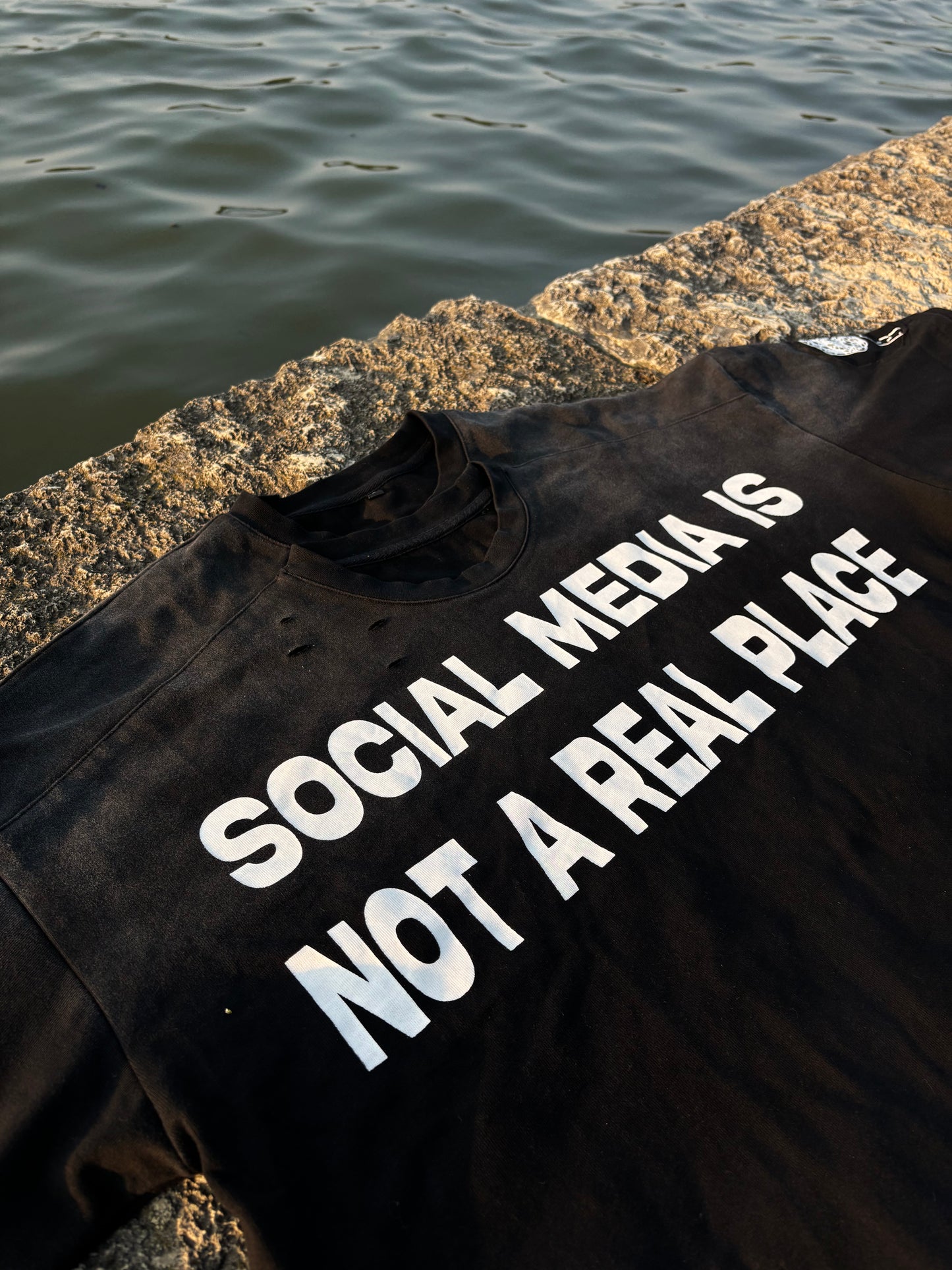 Oversized double collar shirt