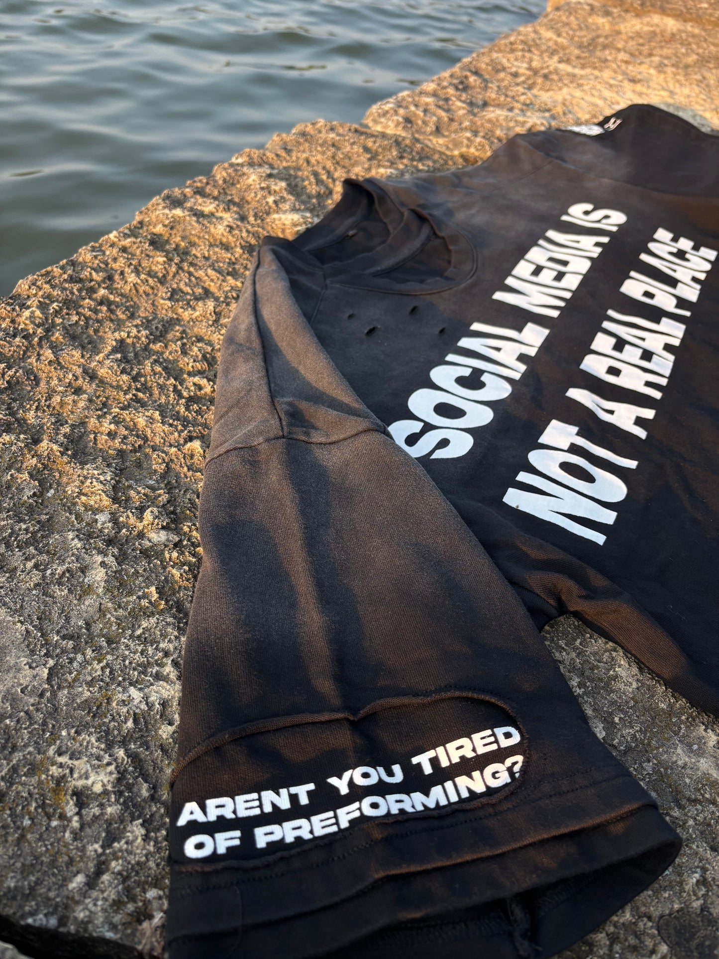 Oversized double collar shirt